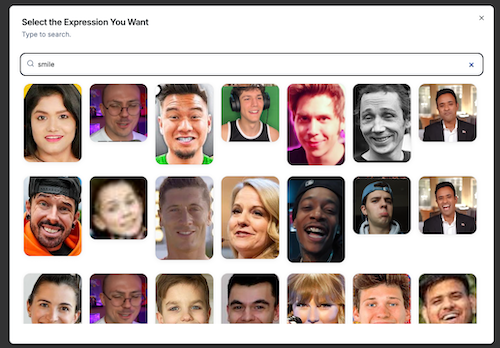 CrazyFace AI's Expression Library